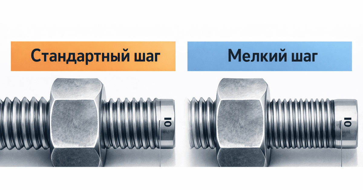 Гайки под мелкий шаг резьбы: когда они нужны и чем отличаются