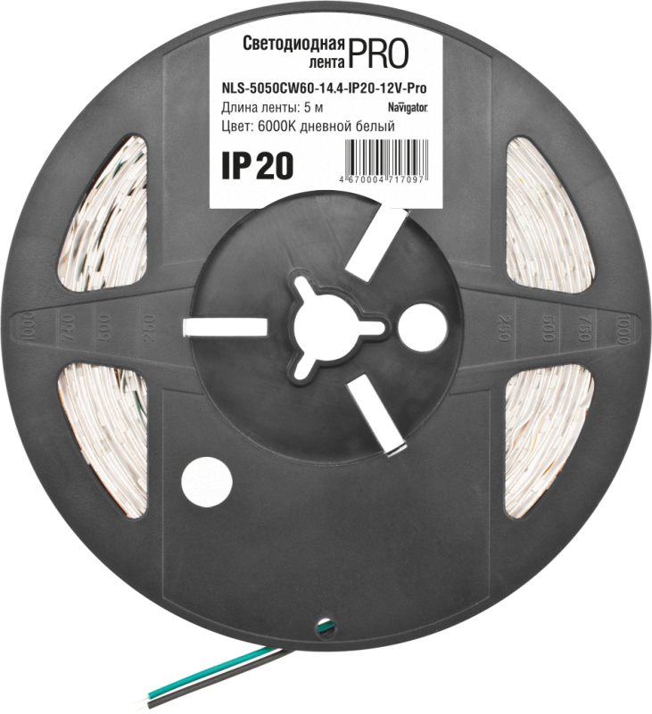 Рекомендуем купить Лента светодиодная 71 709 NLS-5050CW60-14.4-IP20-12V-Pro R5 14.4Вт/м (уп.5м) Navigator 71709
