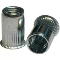 Купить заклепка м4x10 с внутренней резьбой, насечками и уменьшенным бортом, оц. сталь оптом | ПРОТОРГ