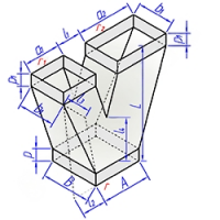 Купить тройник прямоугольного сечения штаны 0 оптом | ПРОТОРГ