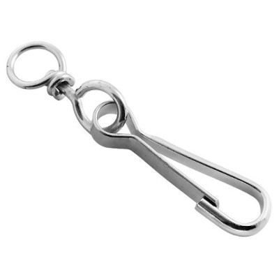 Рекомендуем купить Карабин DIN 4293 пружинный тип 125 (тип А) 40мм с вертлюгом, оц. сталь