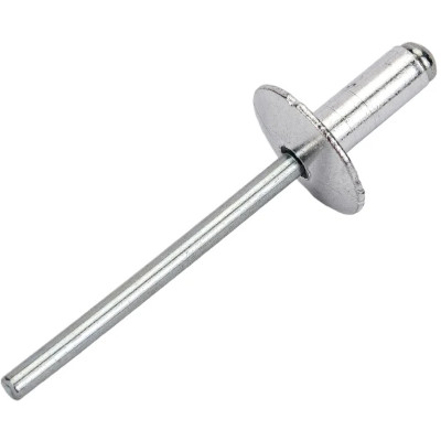 Рекомендуем купить Заклепка вытяжная открытая 5x12 с увеличенным бортом 14 мм, алюминий / оц. сталь