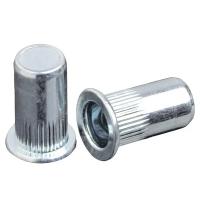 Купить заклепка м4x16.5 закрытая с внутренней резьбой, насечками и цилиндрическим бортом, оц. сталь оптом | ПРОТОРГ