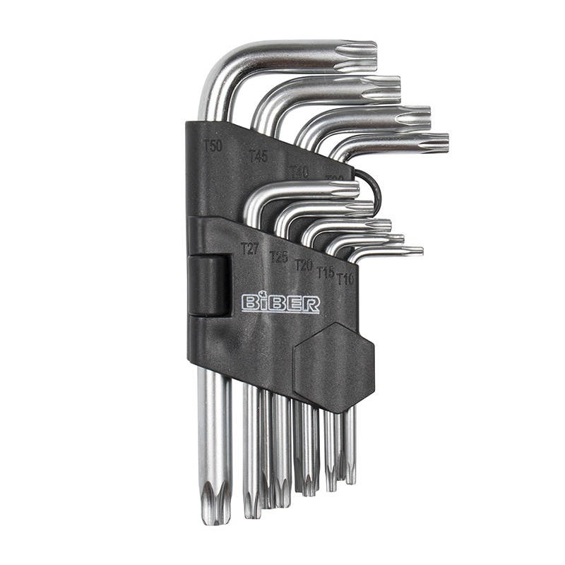 Рекомендуем купить Набор инбусовых ключей TORX Biber 90506 CrV, 1.5-10 мм 9 шт.
