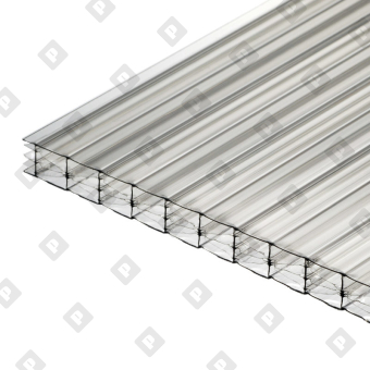 Поликарбонат сотовый прозрачный 6 мм 2100х6000 мм - №1