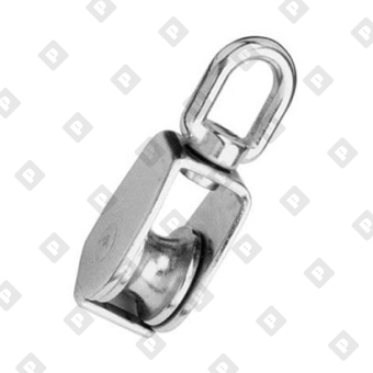 Блок такелажный Art 8393 с вертлюгом и обухом 32мм, нерж. сталь А2 - №1