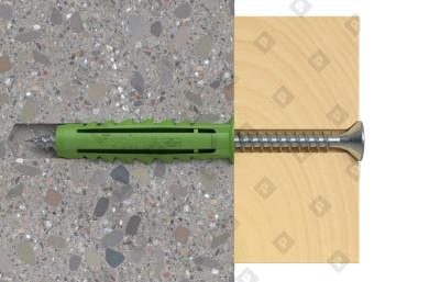 Распорный дюбель Fischer SX 8X40 GREEN K NV, упаковка блистер 20 шт - №2