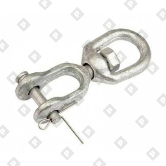 Вертлюг 25мм петля-вилка, оц. сталь - №2
