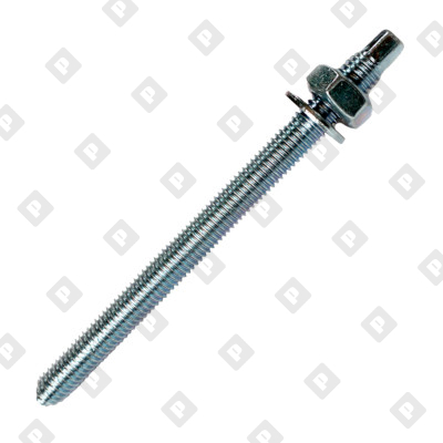 Шпилька к химическому анкеру HIMTEX M24x300 мм с гайкой и шайбой, 5.8 кл. пр. - №1