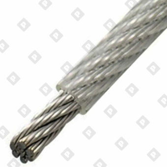 Трос ART 814593 (DIN 3055) Ø 6мм/8мм в ПВХ оплетке, конструкция 7х7, нерж. сталь А4 - №1