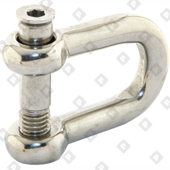 Скоба такелажная D-образная ART 8482 Ø5 мм с внутренним шестигранником, нерж. сталь А4 - №1