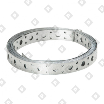 Лента монтажная перфорированная LP 25x1 (25 м) прямая для вентиляции, оц. сталь - №1