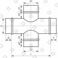 Крестовина сварная круглого сечения - №1