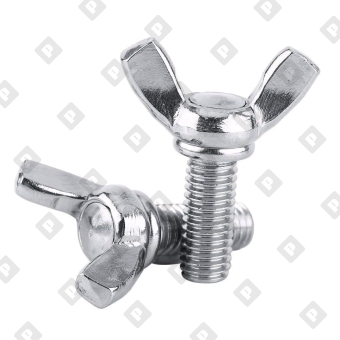 Винт DIN 316 M5x16 барашковый с прямыми лепестками американской формы, кл. пр. 4.8, оц. сталь - №1