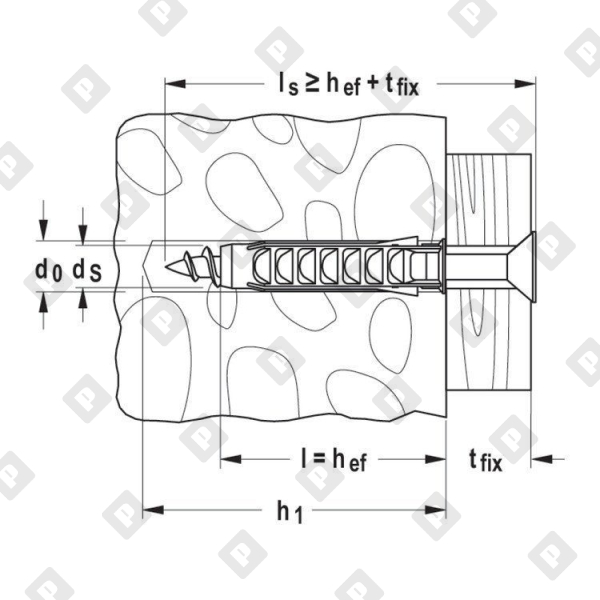 Дюбель нейлоновый fischer SX 6x30 - №2