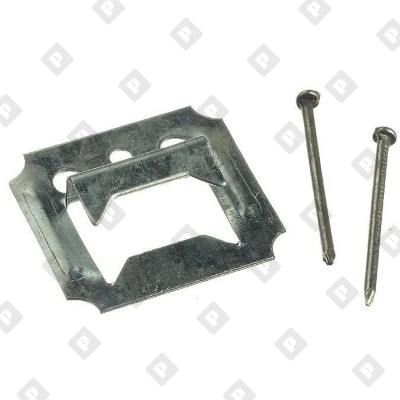 Кляймер №2 (с гвоздями) для ПВХ и МДФ панелей толщиной  6-10 мм, оц. сталь - №1