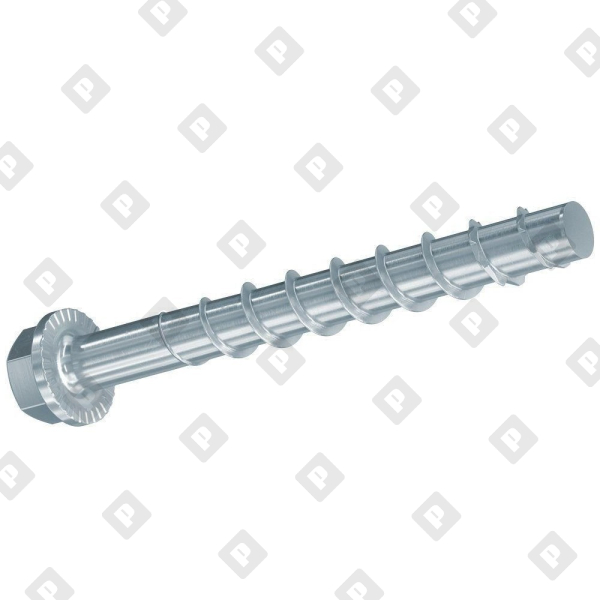 Шуруп для бетона fischer FBS II 10x140 85/75/55 US с шестигранной головкой и пресс-шайбой, оц.сталь - №1