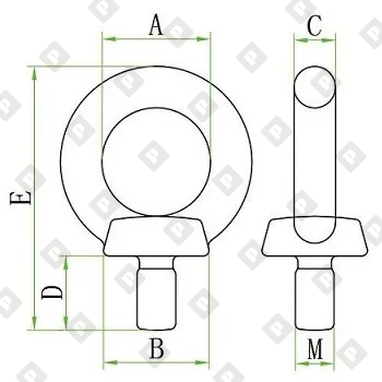 Рым-болт DIN 580 M56, оц. сталь - №2