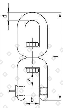 Вертлюг Art. 8255 петля-вилка 6мм, нерж. сталь A4 - №3