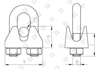 Зажим ART 9074 (DIN 741) для троса Ø5мм, нерж. сталь А4 - №5