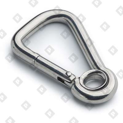 Карабин асимметричный с кольцом ART 8322 8X80 нерж. сталь А4 - №1