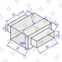 Крестовина прямоугольного сечения центральная - №1