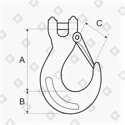 Крюк 8 т с вилочным соединением, кл. пр. 8 - №2