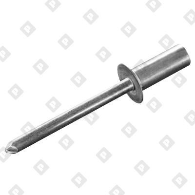Заклепка вытяжная закрытая 4x9,5 с потайным бортом, алюминий / алюминий - №1