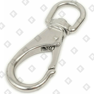 Карабин зацепной с вертлюгом ART 8257 11 мм, нерж. сталь A2 - №3