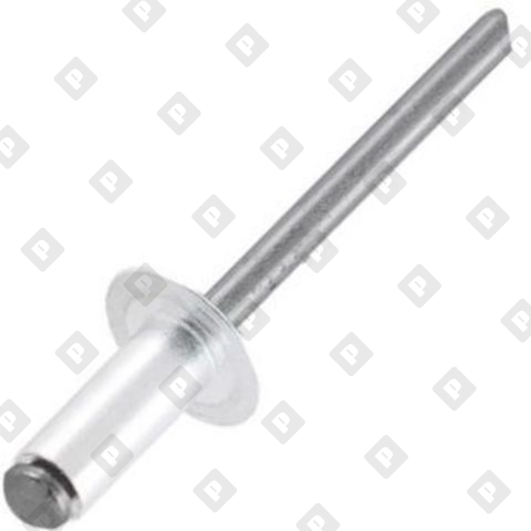 Заклепка вытяжная открытая 3.2x6 со стандартным бортом, алюминий / сталь - №1