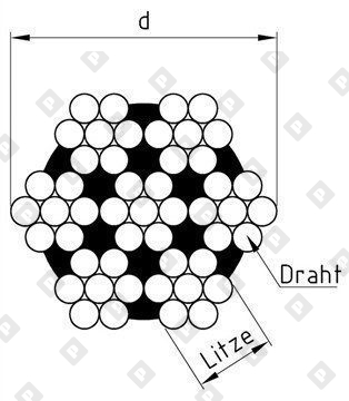 Трос для растяжки ART 8379 (DIN 3055) Ø1 мм, конструкция 7х7, нерж. сталь А2 - №2