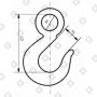 Крюк чалочный 320А 15 т, грузовой, кл.пр. 8
