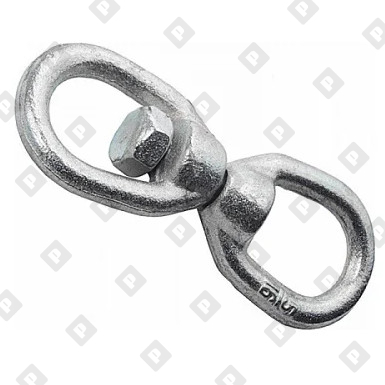 Вертлюг 12мм петля-петля, оц. сталь - №1