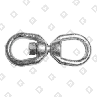 Вертлюг 6мм петля-петля, оц. сталь - №2