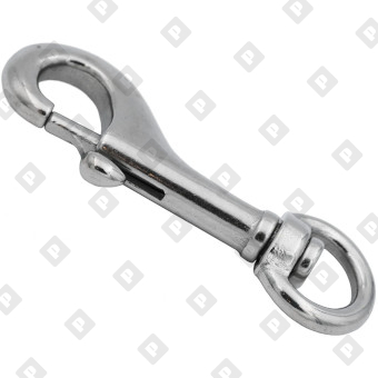 Карабин вертлюжный ART 8303 Ø16мм с задвижный защелкой, нерж. сталь А4 - №1