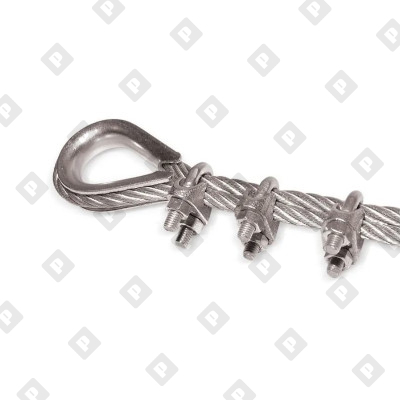 Зажим DIN 1142 усиленный для троса Ø34мм, оц. сталь - №3