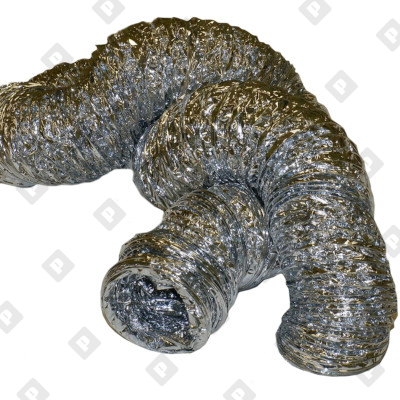 Гибкий воздуховод неизолированный двухслойный Ø315 мм, металлизированная пленка - №1