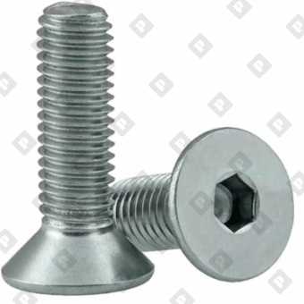 Винт DIN 7991 M8x30 с потайной головкой и внутренним шестигранником, кл. пр. 8.8, оц. сталь - №1