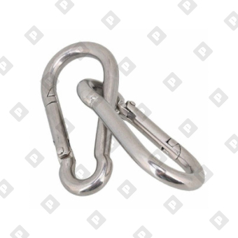 Карабин пожарный DIN 5299С 5x50, оц. сталь - №3