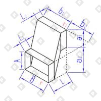 Утка прямоугольного сечения со смещением в 2-х плоскостях - №1
