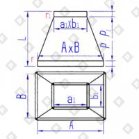 Переход прямоугольного сечения тип 1 - №1