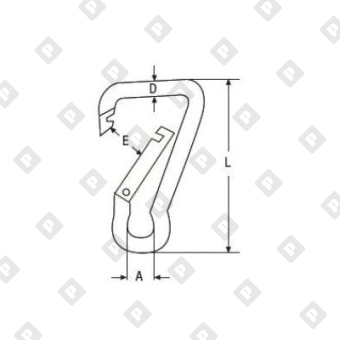 Карабин ассиметричный ART 814841 6x60, нерж. сталь A4 - №2
