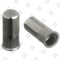 Заклепка М5x19 закрытая с внутренней резьбой, насечками и уменьшенным бортом, нерж. сталь A2 - №1