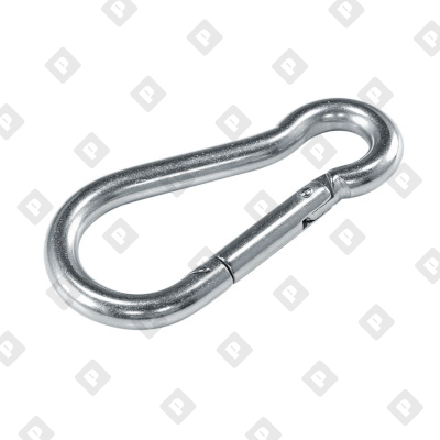 Карабин пожарный din 5299С 13x160, оц. сталь - №1