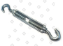 Талреп DIN 1480 М6 крюк-крюк, оц. сталь